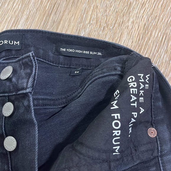 NWT Denim Forum Yoko High Rise Slim 24W 28L - Picture 5 of 5